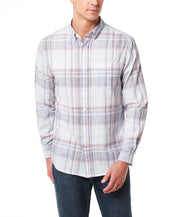 End on End Plaid Shirt in White