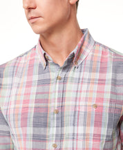 End On End Plaid Shirt In Paprika