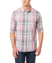 End On End Plaid Shirt In Paprika