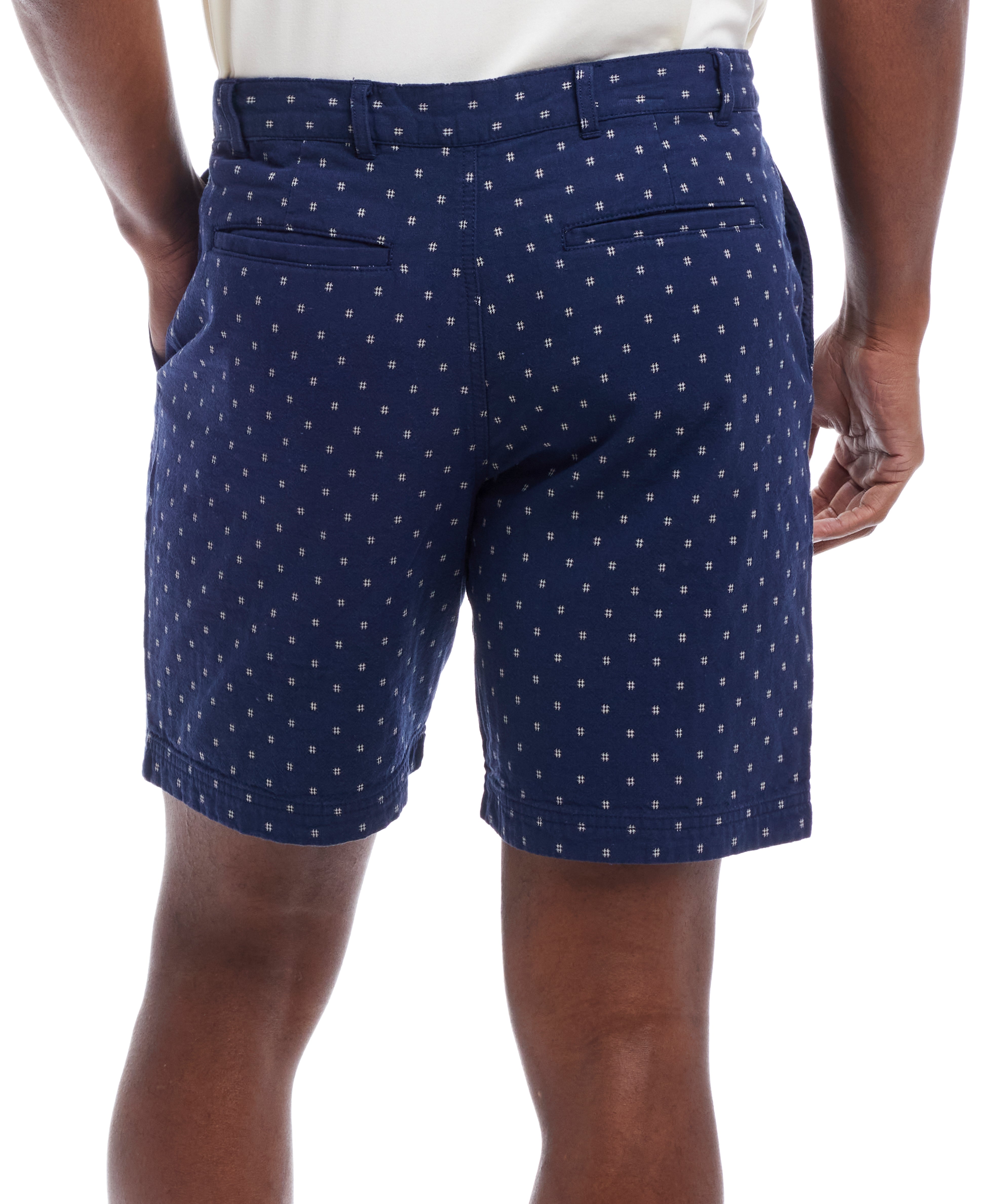 8" Cotton Dobby Short In Navy | Bottoms & Denim | Weatherproof Vintage