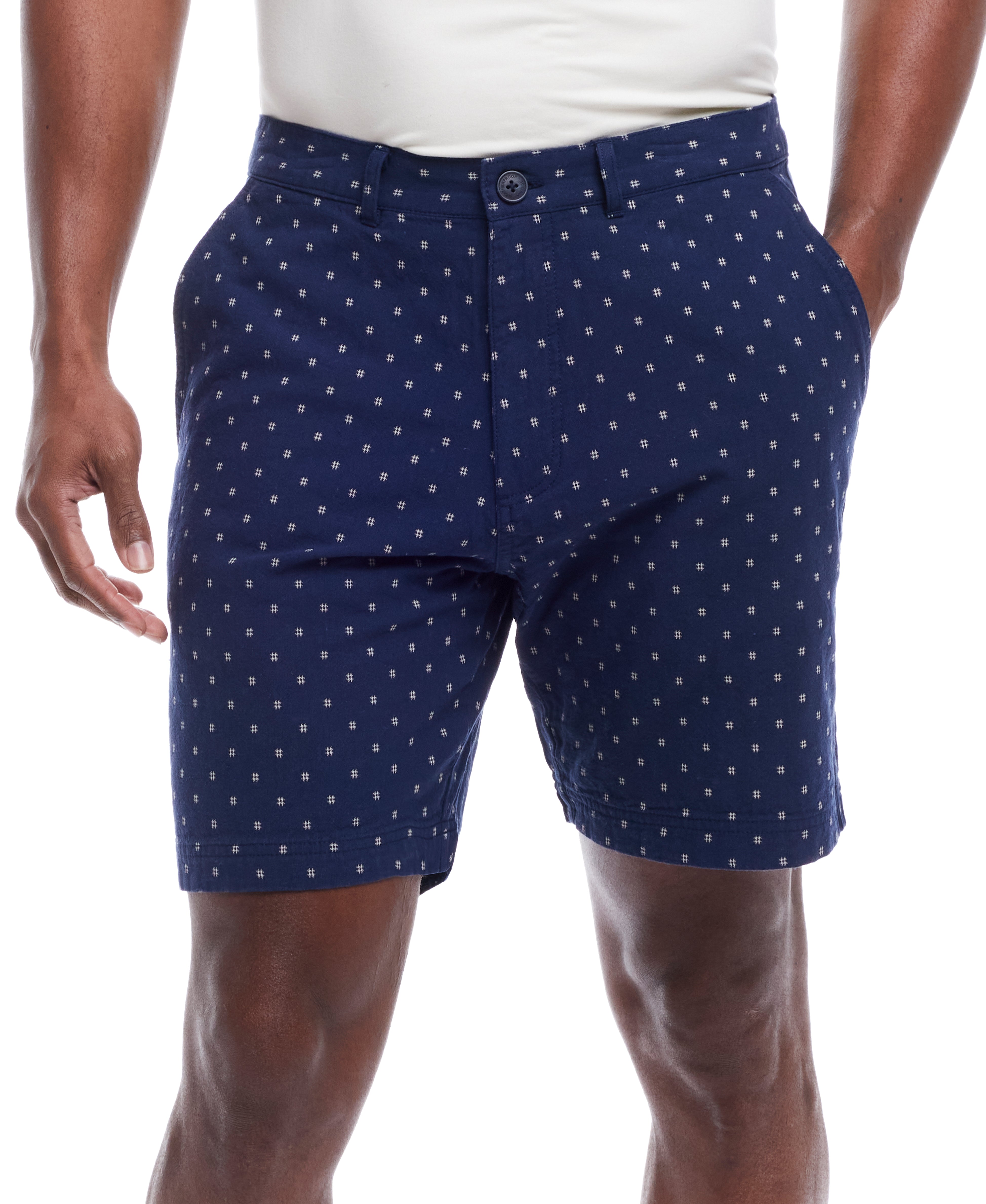 8" Cotton Dobby Short In Navy | Bottoms & Denim | Weatherproof Vintage