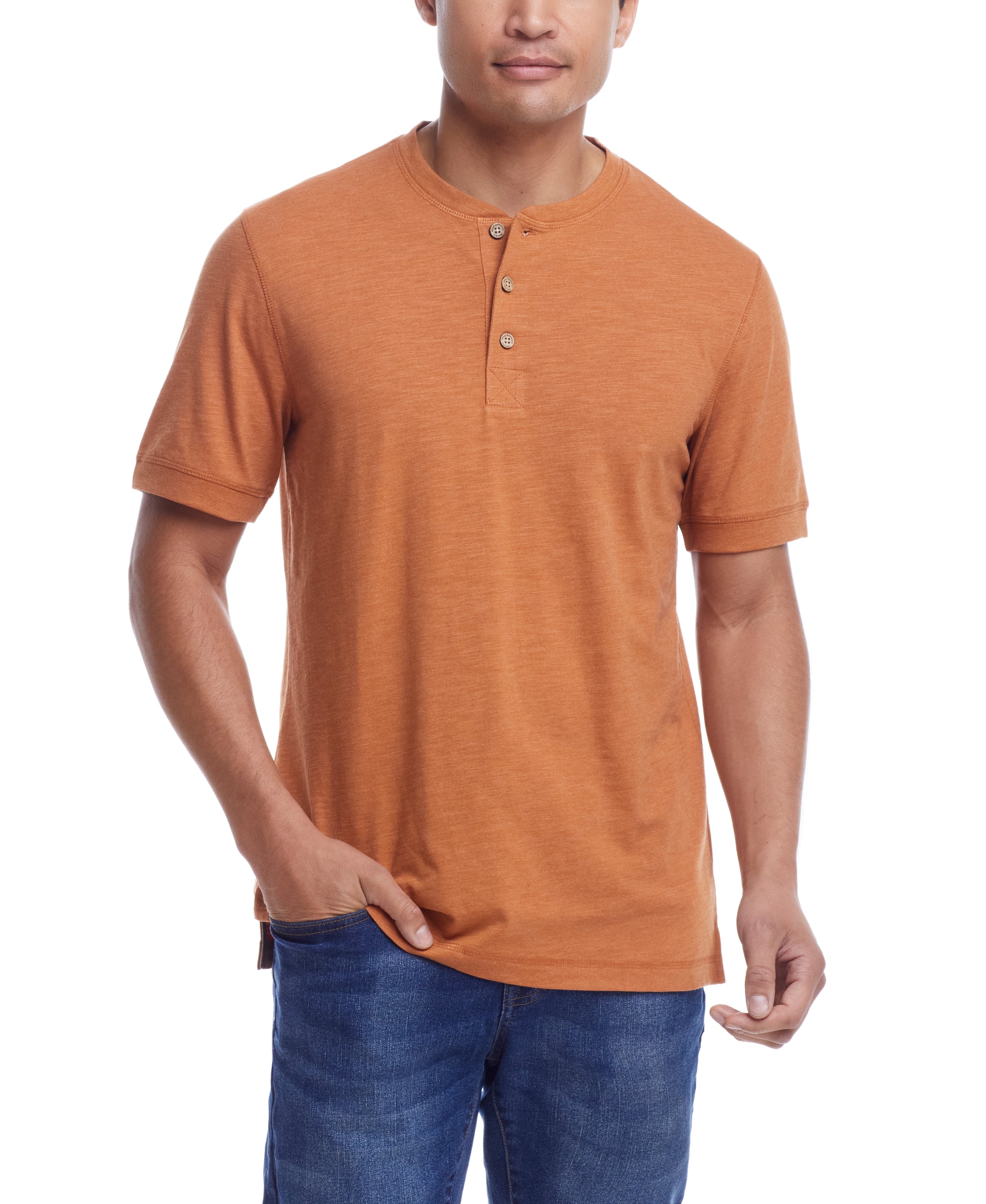 Weatherproof vintage men's heathered henley cheap