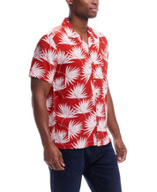 Short Sleeve Rayon Printed Camp Shirt In Tandoori Spice | Woven Shirts | Weatherproof Vintage