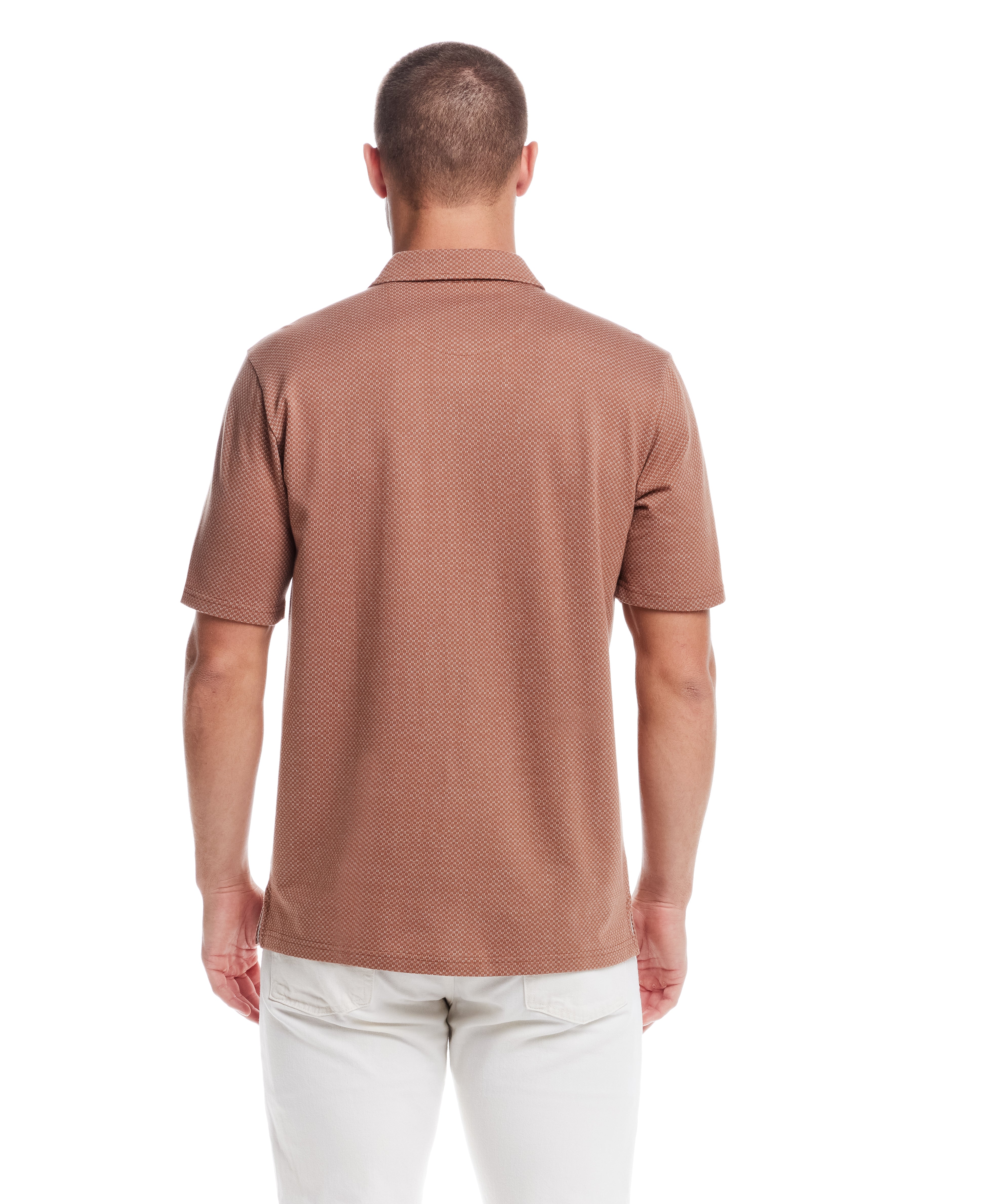 Short Sleeve Coat Front Knit in Biscuit