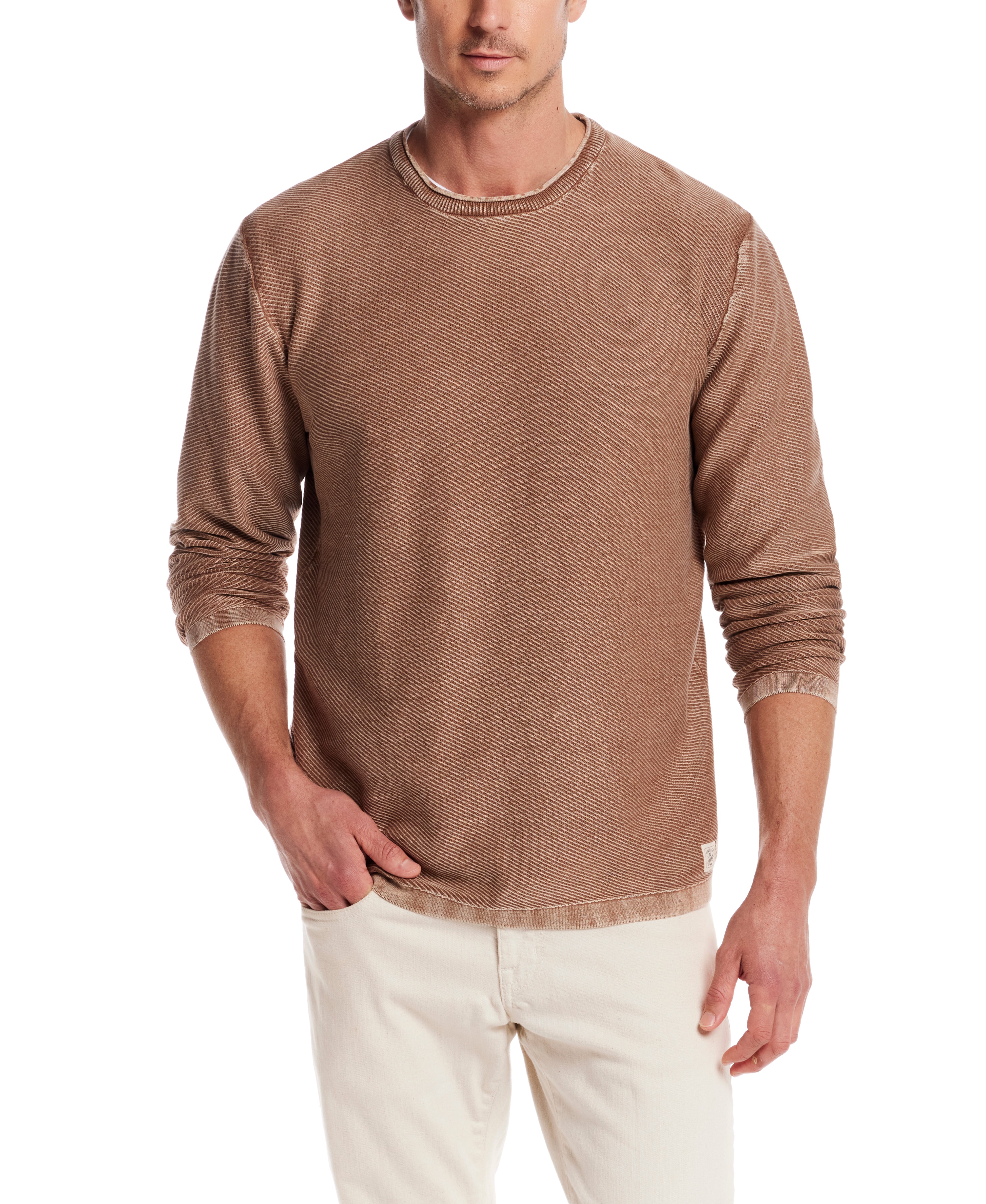 Twill Stonewash Sweater in Clay