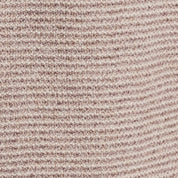 Striped Johnny Collar Polo Sweater in Brown Twist