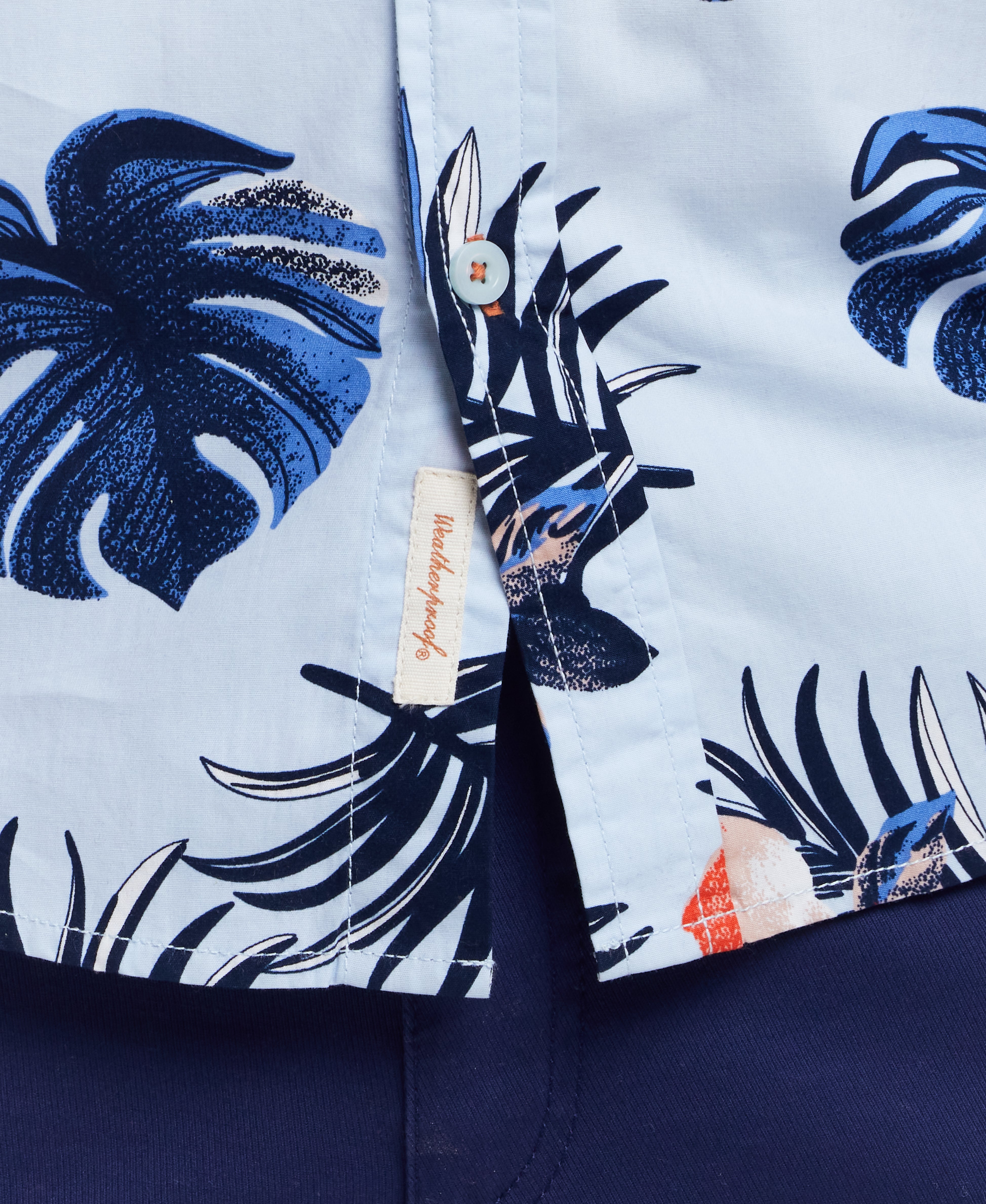 Short Sleeve Cotton Poplin Shirt in Sargasso Sea