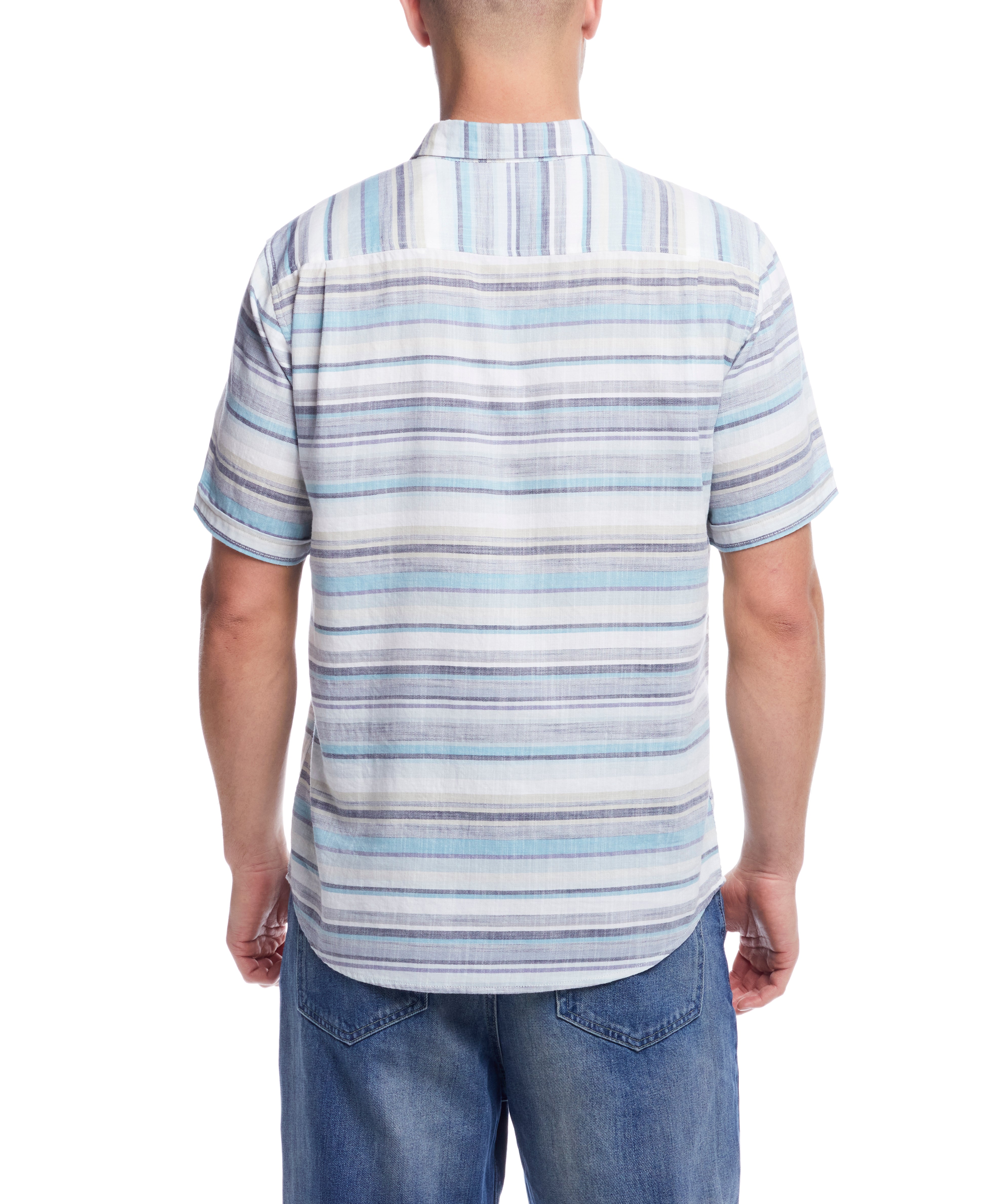 Short Sleeve Country Twill in Sea Blue