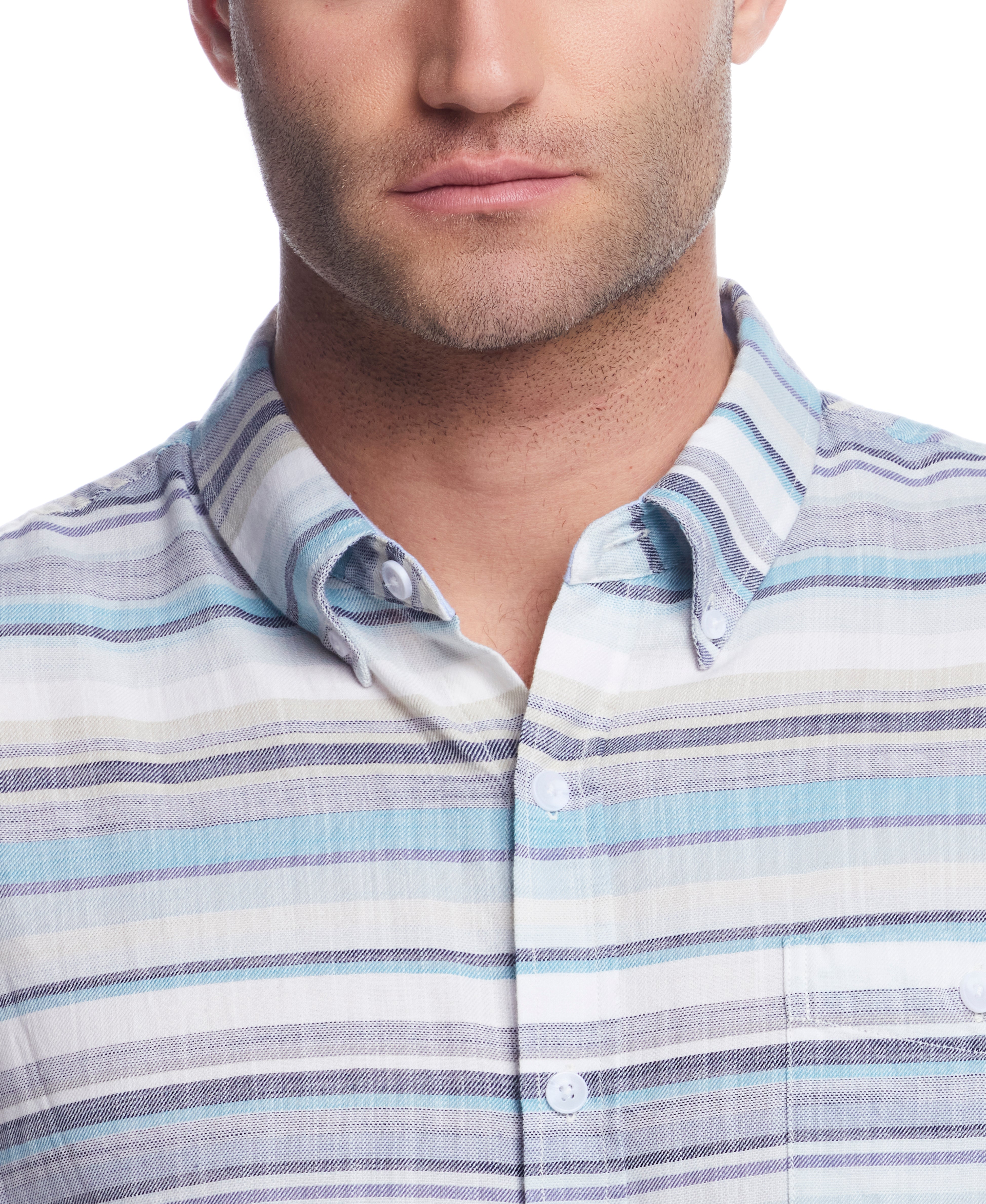 Short Sleeve Country Twill in Sea Blue