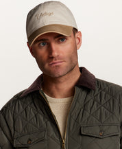 Vintage Script Two Tone Hat in Stone