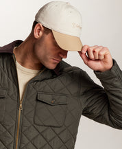 Vintage Script Two Tone Hat in Stone