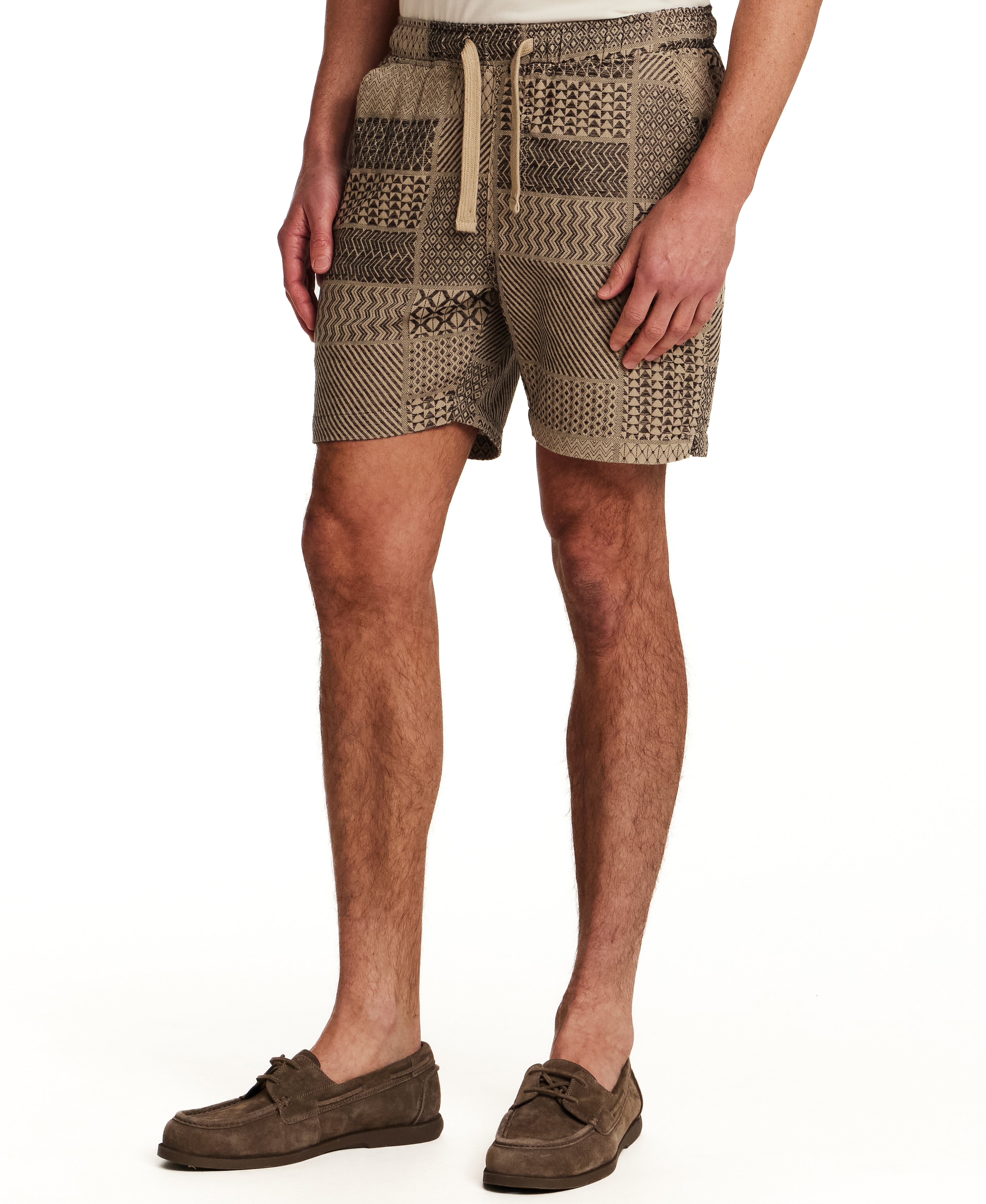 The Patchwork Jacquard Short in Khaki