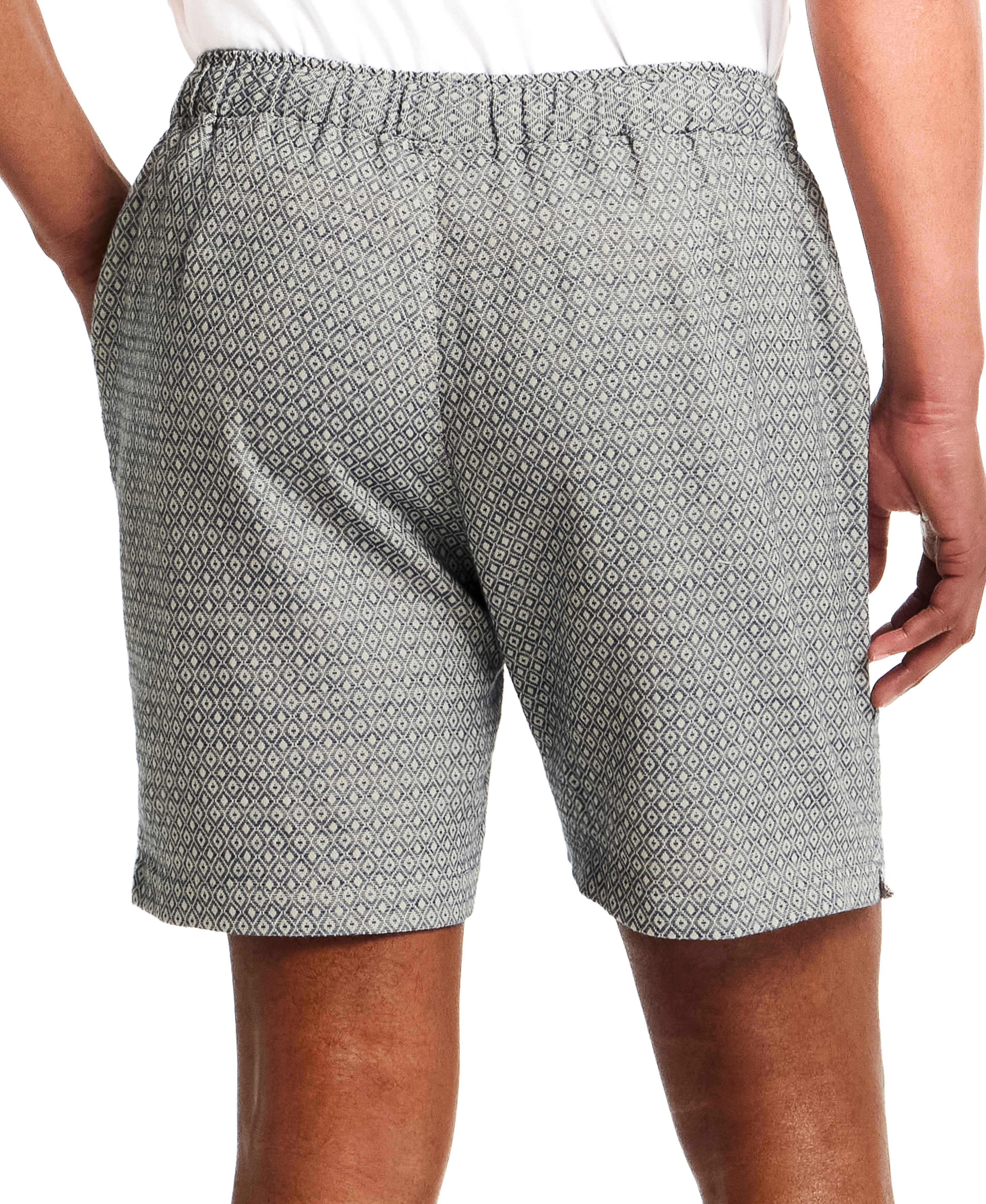 6" Jacquard Short in Navy Diamond