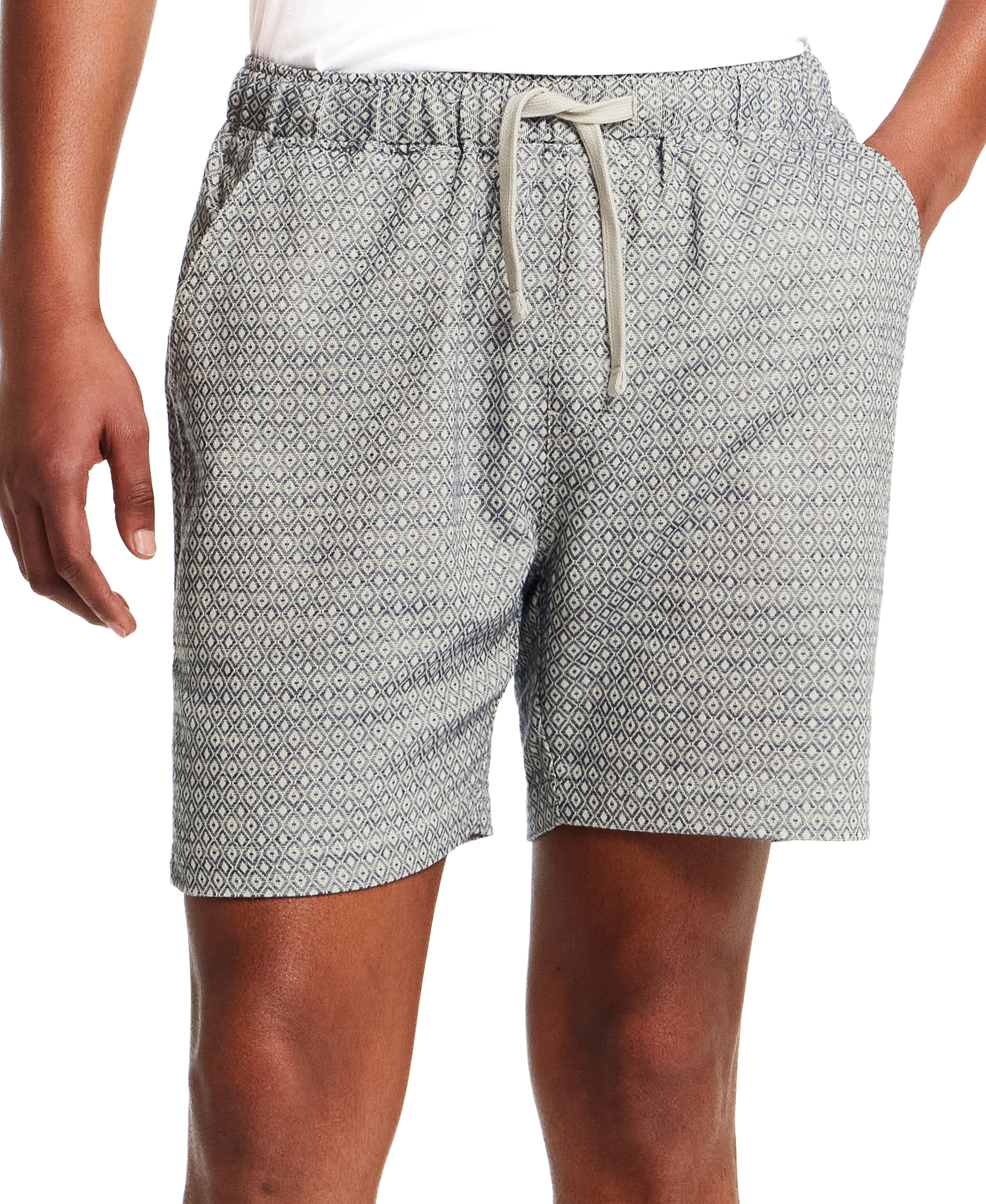 6" Jacquard Short in Navy Diamond