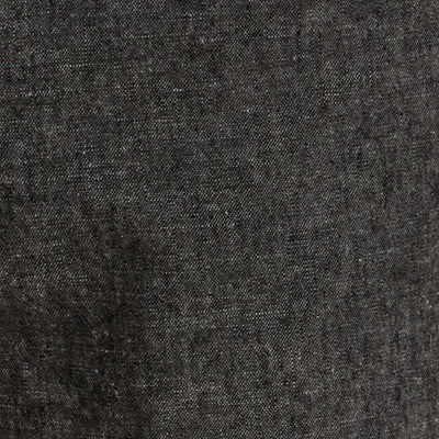 Chambray Stripe Drawstring Short in Black