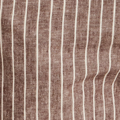 Chambray Stripe Drawstring Short in Brown Stripe