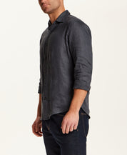 Long Sleeve Linen Shirt in Grey