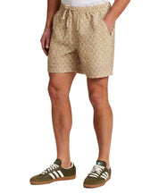 The Medallion Print Seersucker Short in Khaki