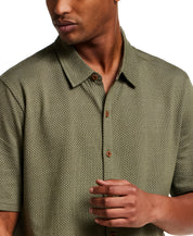 Cotton Twill Short Sleeve Shirt in Grape Leaf