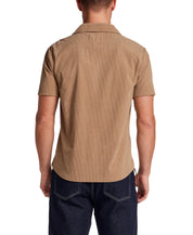 Short Sleeve Corduroy Cabana Shirt in Elmwood Khaki