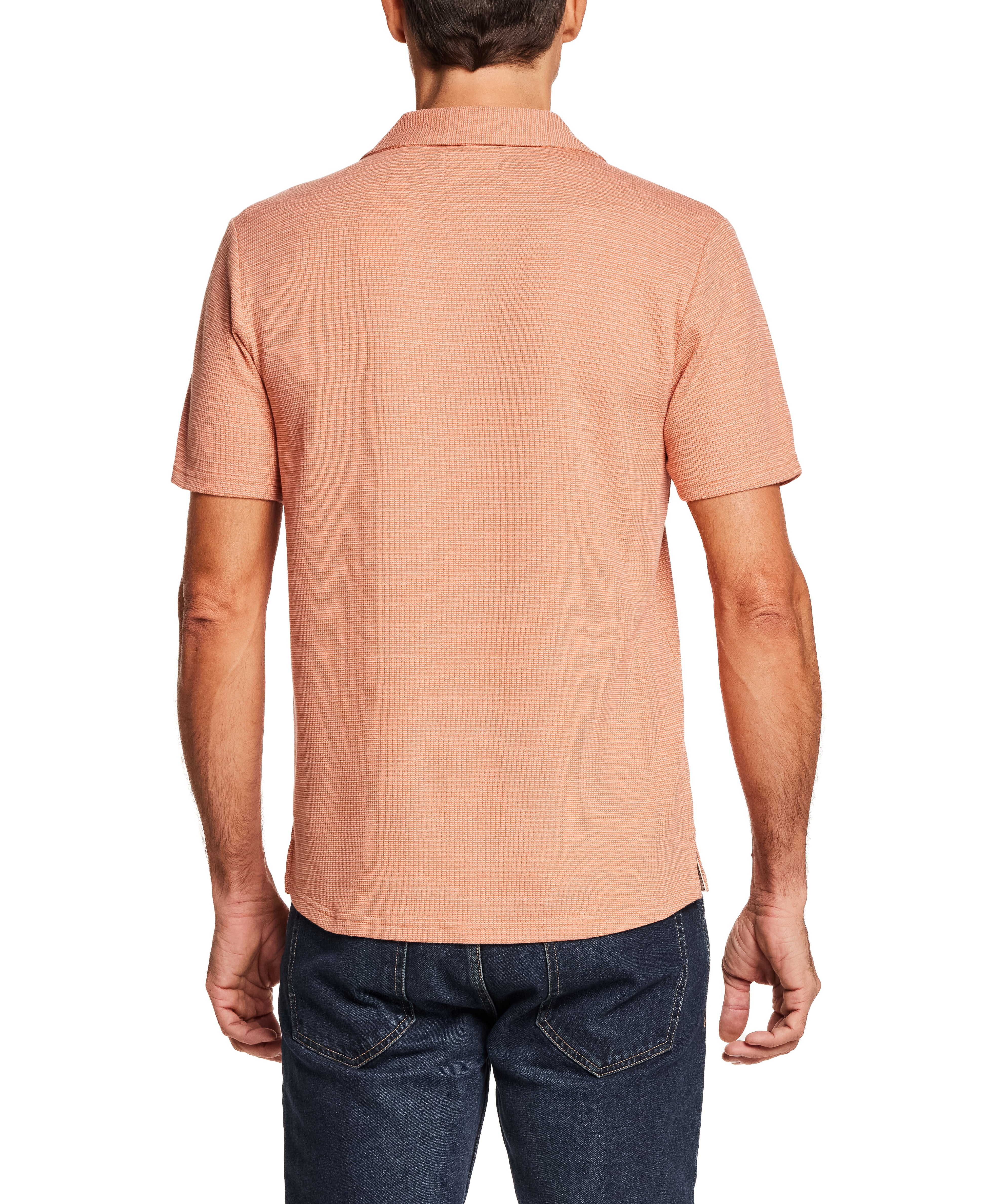 Microstripe Camp Shirt in Sunrise