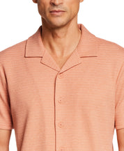 Microstripe Camp Shirt in Sunrise