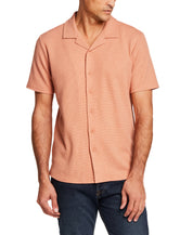 Microstripe Camp Shirt in Sunrise