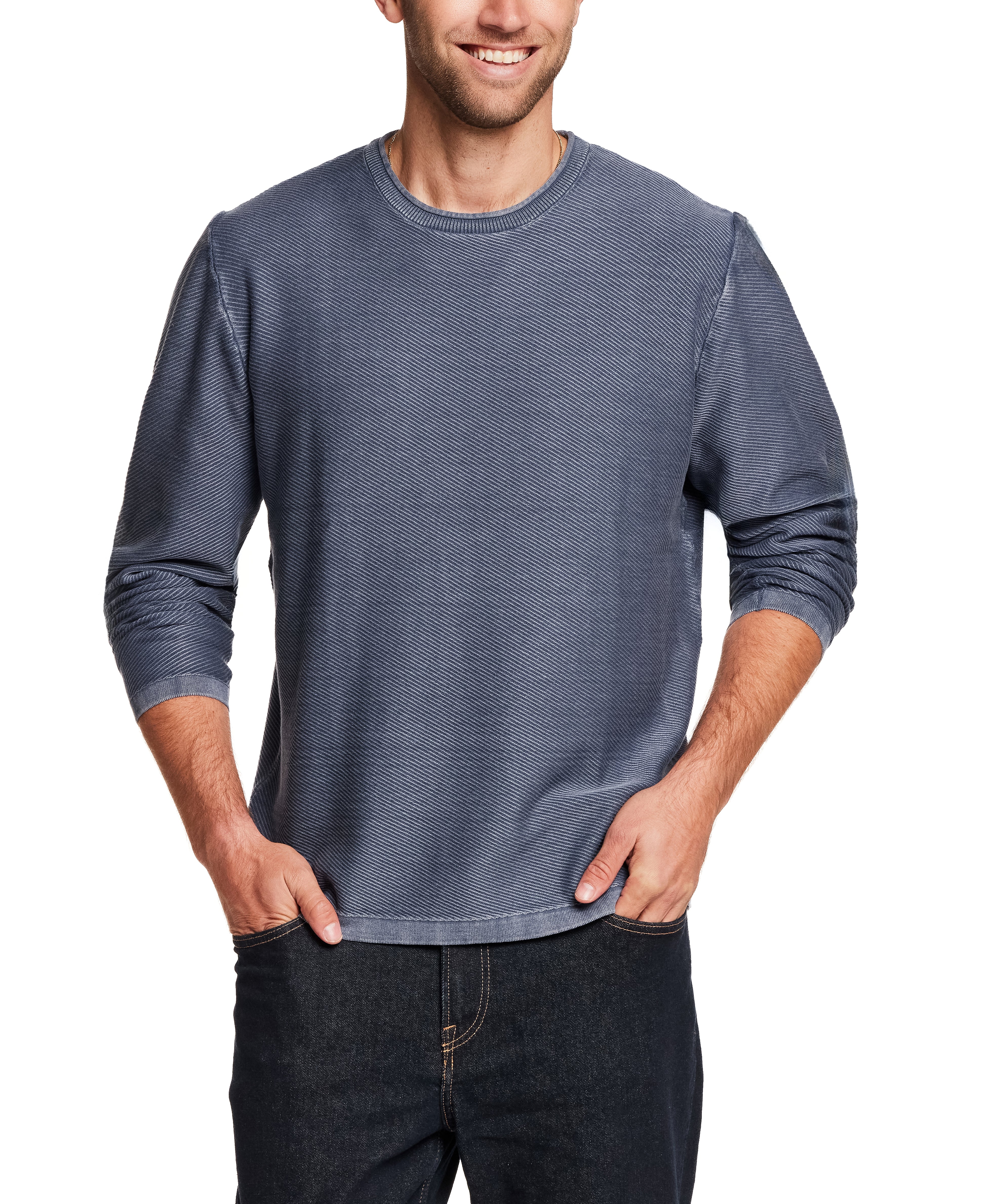 Twill Stonewash Sweater in Insignia Blue