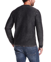 Twill Stonewash Sweater in Jet Black