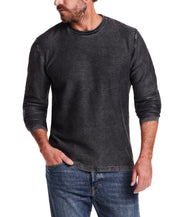 Twill Stonewash Sweater in Jet Black