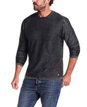 Twill Stonewash Sweater in Jet Black
