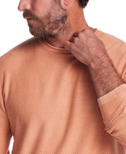 Twill Stonewash Sweater in Shell Coral