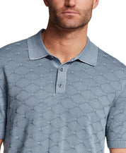 Stonewash Diamond Sweater Polo in Infinity Blue