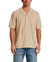 Diamond Knit Resort Shirt in Khaki