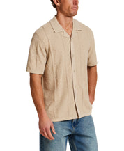 Diamond Knit Resort Shirt in Khaki