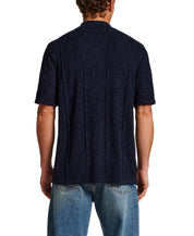 Diamond Knit Resort Shirt in Midnight Navy