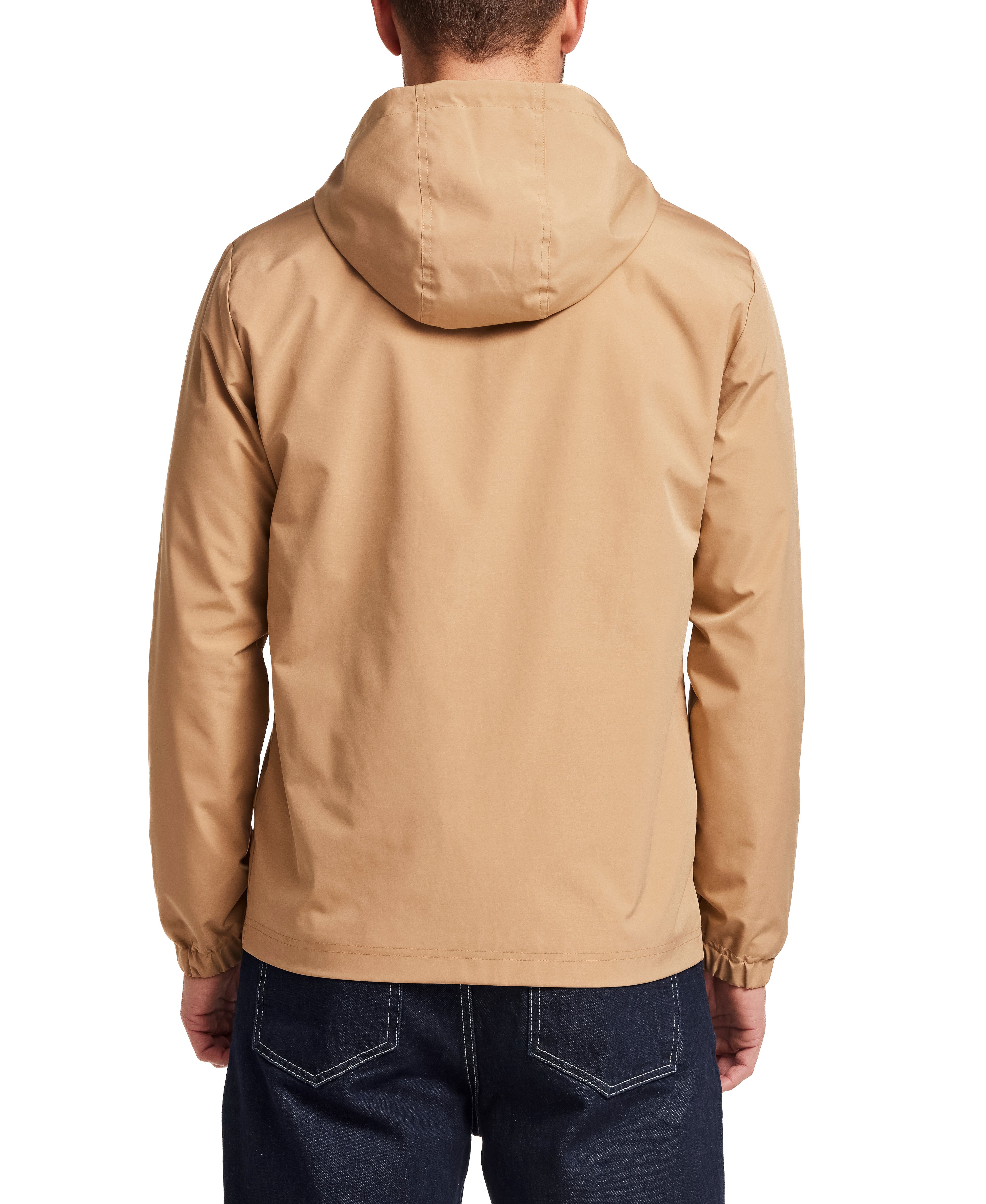 Poly Memory Safari Jacket with Hood in Kelp