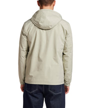 Poly Memory Safari Jacket with Hood in Sea Grass