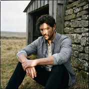 Long Sleeve Dobby Chambray in Moon Mist