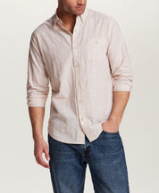 Washed Dobby Button-Down Shirt in Ecru