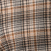 Bold Plaid Jacquard Button Down Shirt in Black Khaki