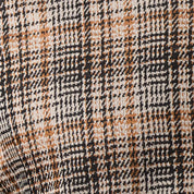 Bold Pattern Jacquard Button Down Shirt in Dark Khaki fabric close-up highlighting intricate design and texture.
