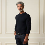 Long Sleeve Crew Neck in Black