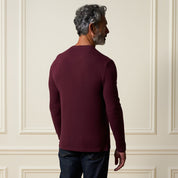 Long Sleeve Crew Neck in Burgundy