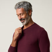 Long Sleeve Crew Neck in Burgundy