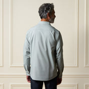 Long Sleeve Dress Shirt in Medium Grey
