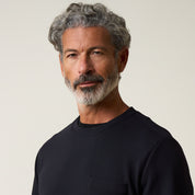 Crinkle Scuba Crew Neck in Black