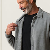 Brushed Corded Shirt Jacket in Ultimate Grey