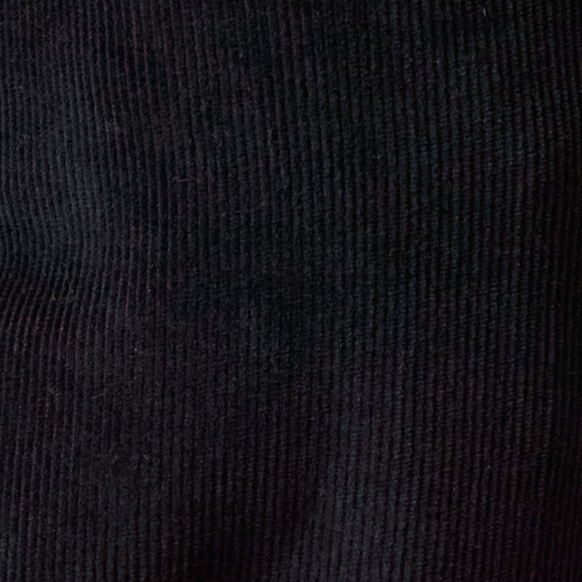 Two-Tone Cord 5 Pocket Pants in Black