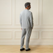 Mini Herringbone Drawstring Pant in Natural